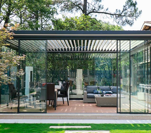 outdoor modern pergola