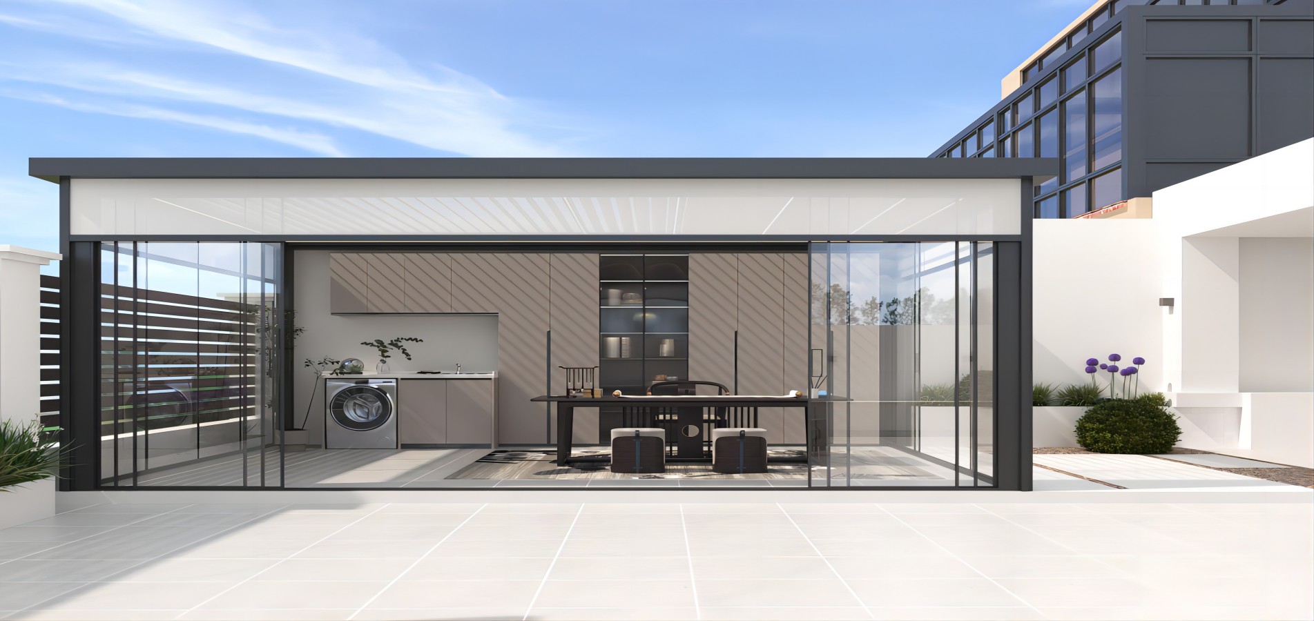 Electric Aluminium Louvered Pergola